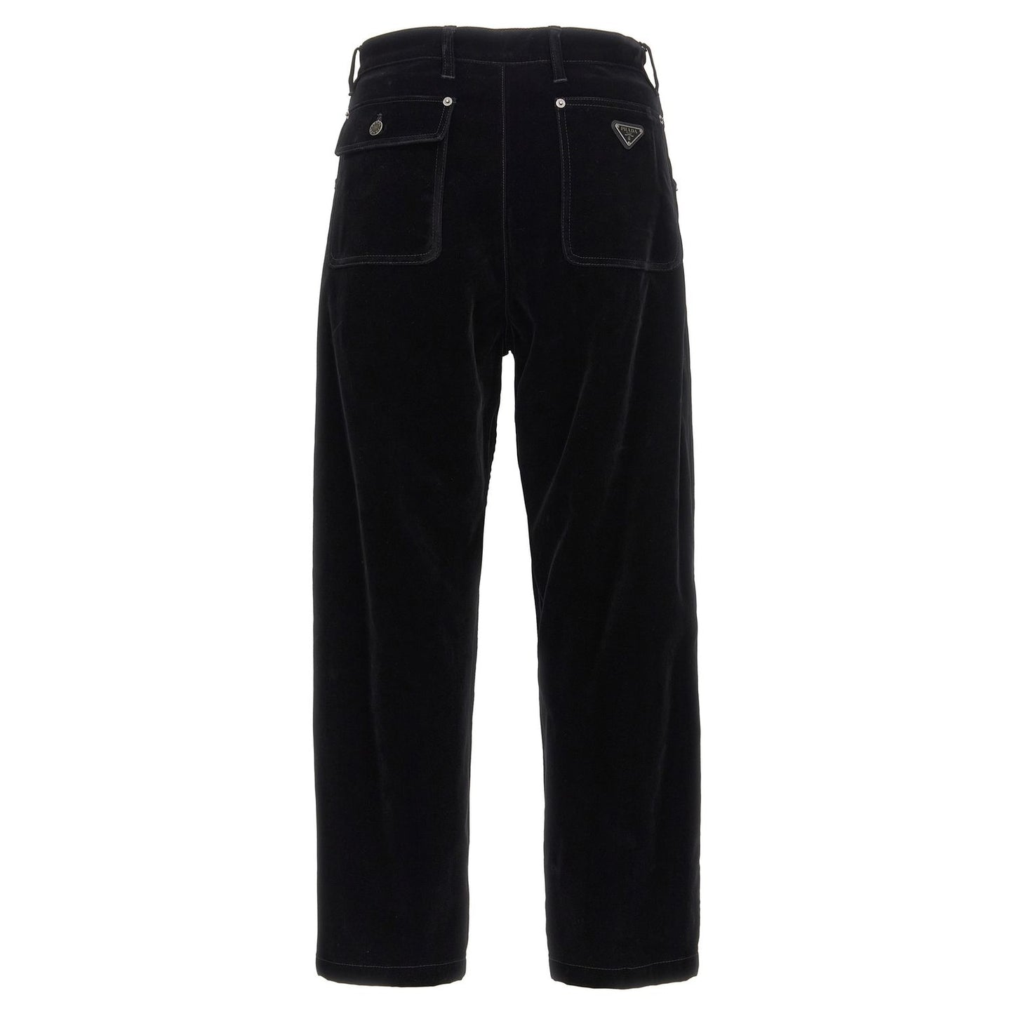 Prada Black Cotton Casual Pants