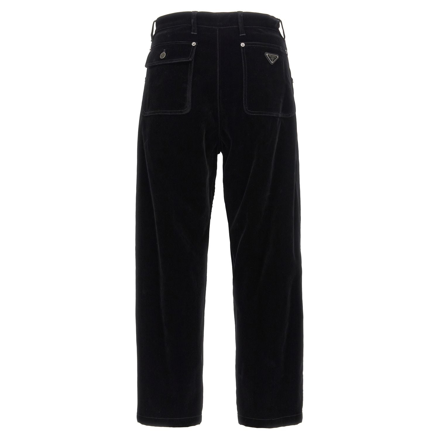 Prada Black Cotton Casual Pants