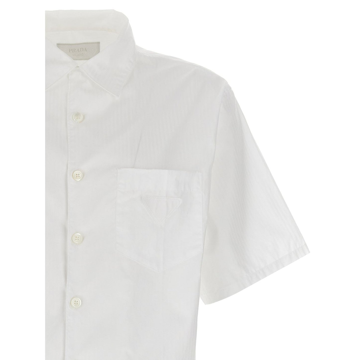 Prada White Cotton Blouse