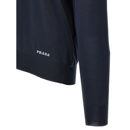 Prada Blue Silk Cardigan