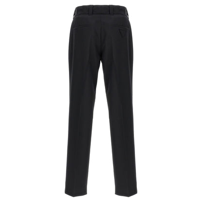 Prada Black Virgin Wool Casual Pants
