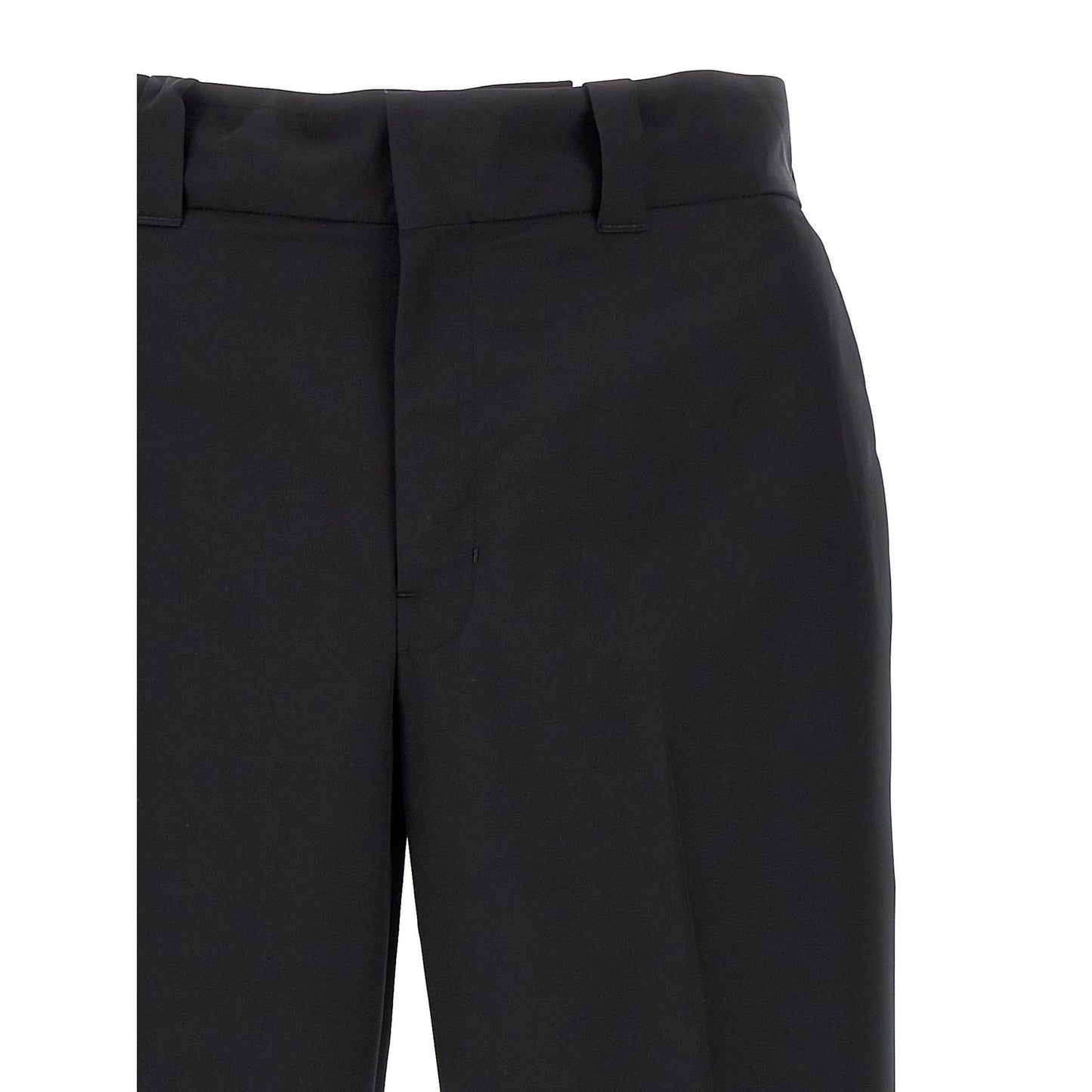Prada Black Virgin Wool Casual Pants