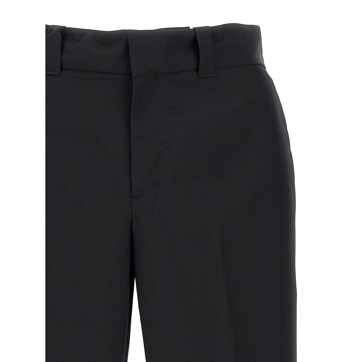 Prada Black Virgin Wool Casual Pants