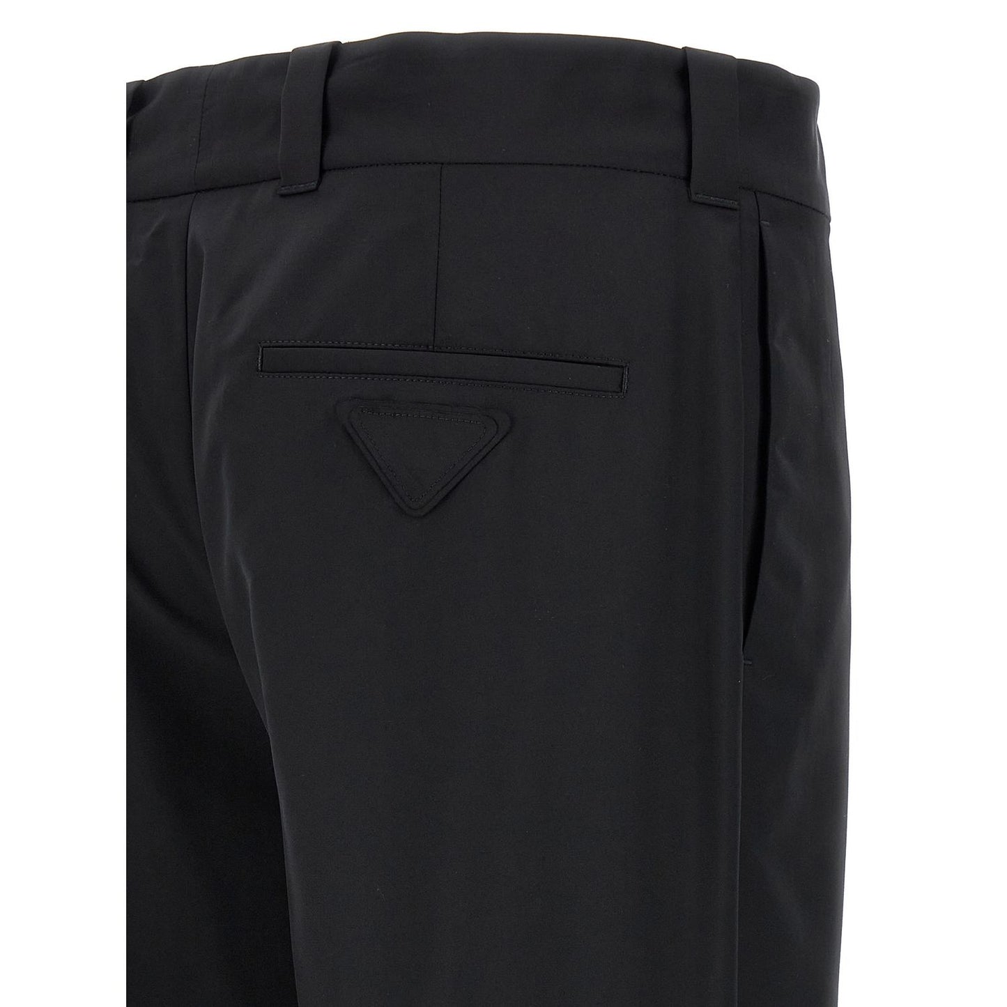 Prada Black Virgin Wool Casual Pants