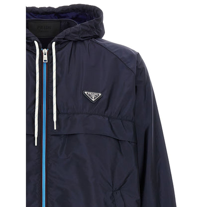 Prada Blue Recycled Polyamide Jacket