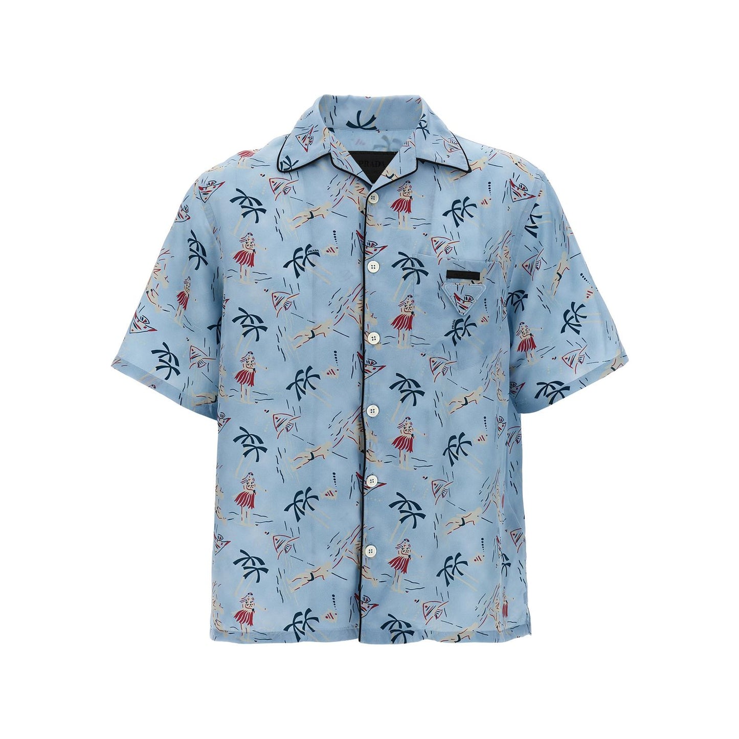 Prada Blue Viscose Blouse