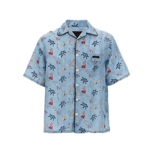 Prada Blue Viscose Blouse