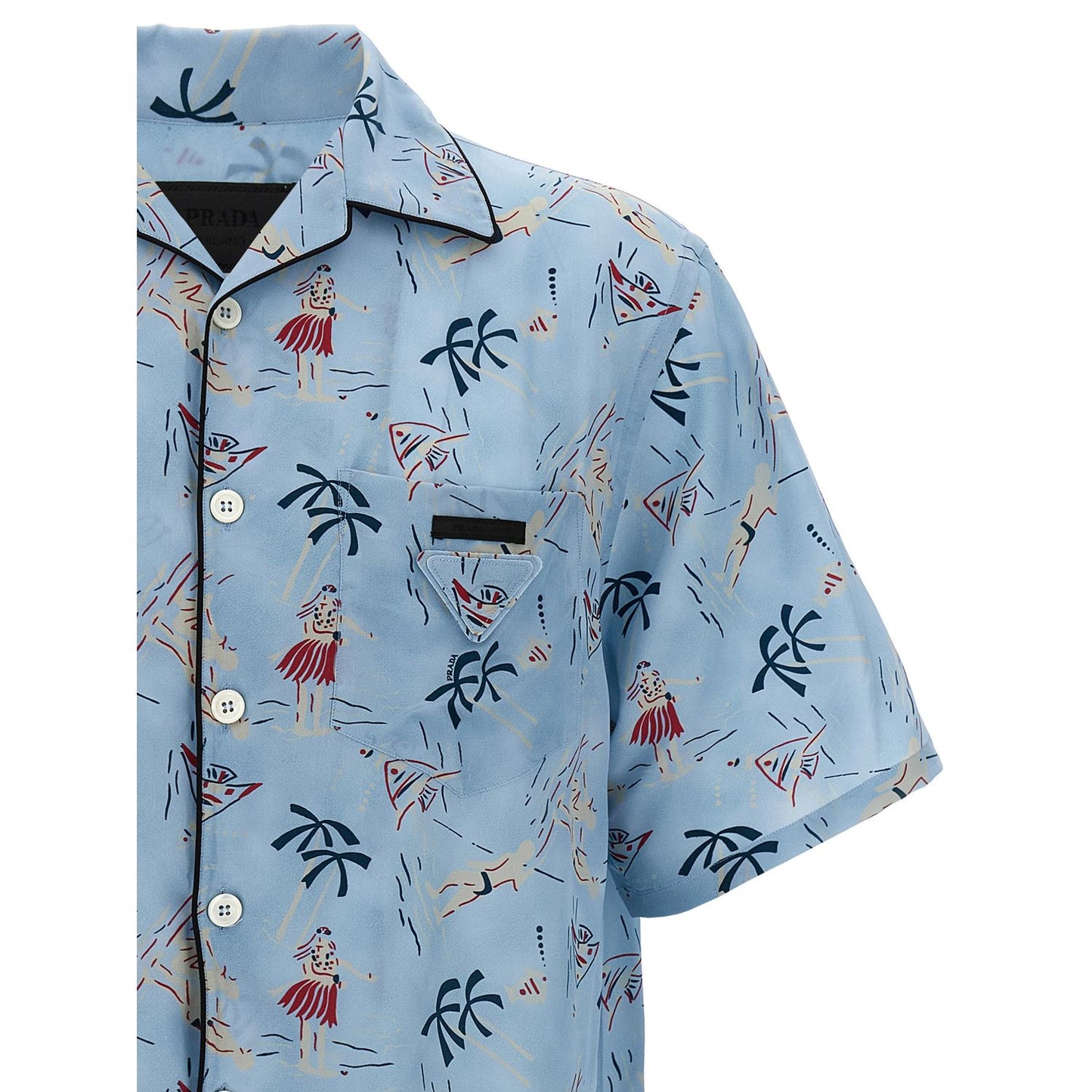 Prada Blue Viscose Blouse