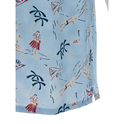 Prada Blue Viscose Blouse