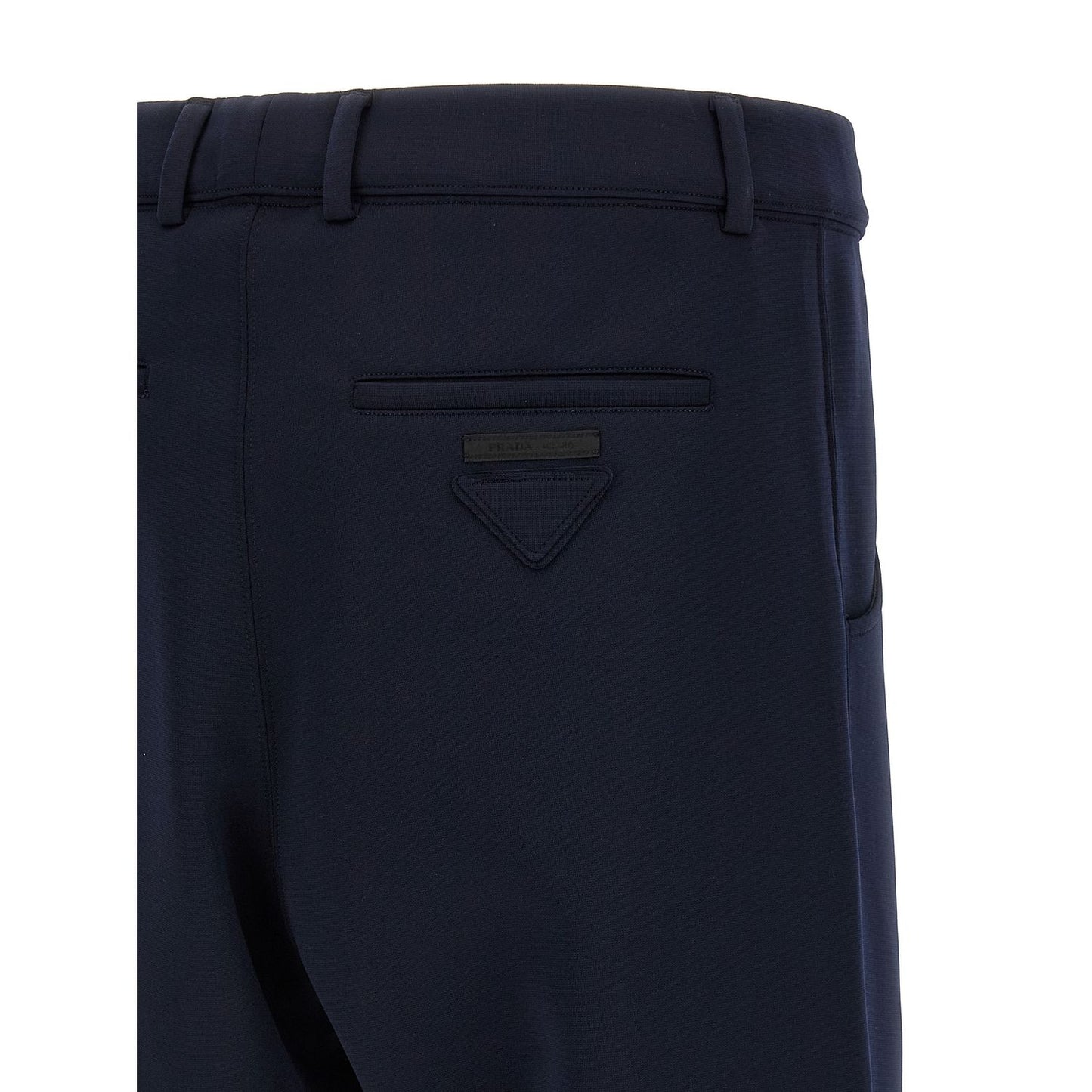 Prada Blue Polyester Casual Pants