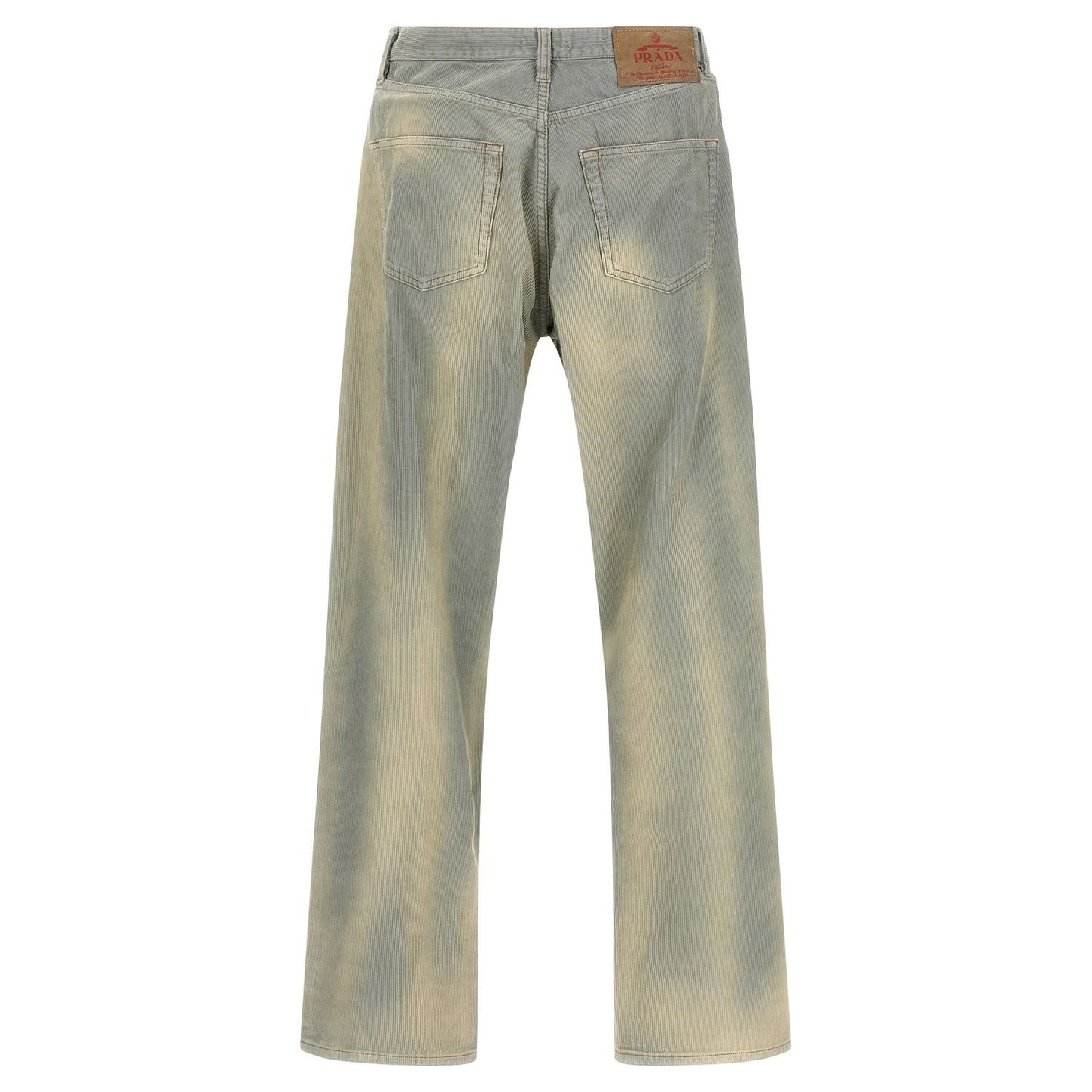 Prada Blue Cotton Casual Pants