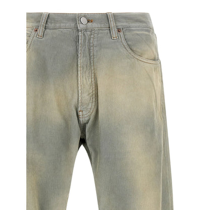 Prada Blue Cotton Casual Pants