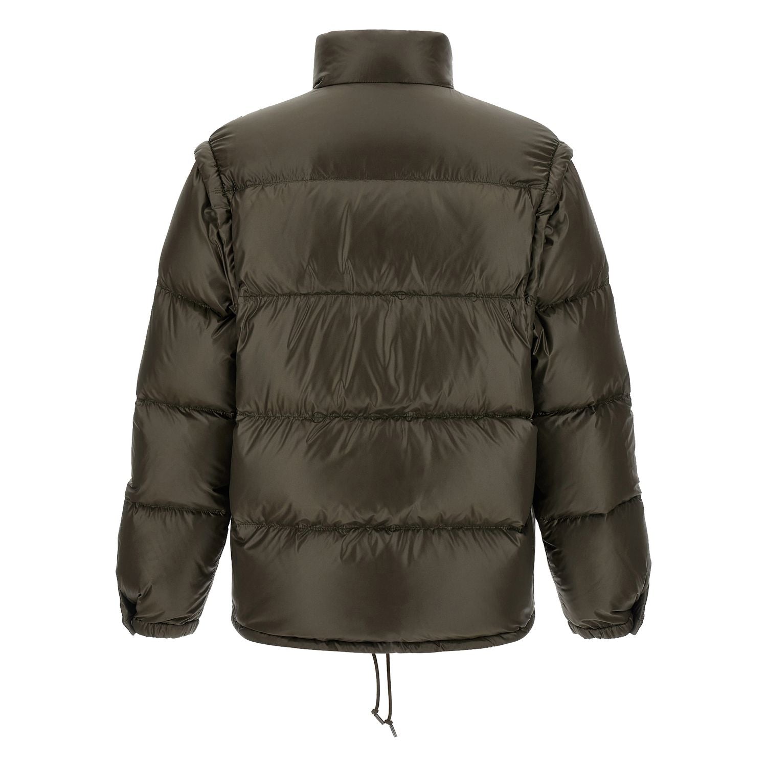 Prada Gray Recycled Polyamide Full-Length Jacket