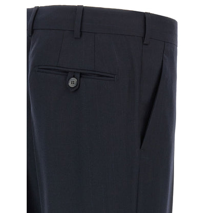 Prada Blue Virgin Wool Two-Piece Suit
