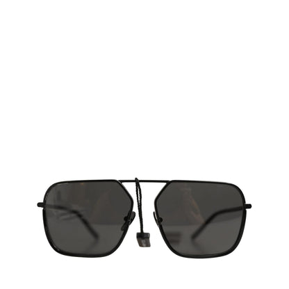 Dolce & Gabbana Black DG2193J Rectangular Metal Frame Eyewear Sunglasses