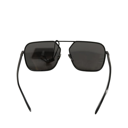 Dolce & Gabbana Black DG2193J Rectangular Metal Frame Eyewear Sunglasses
