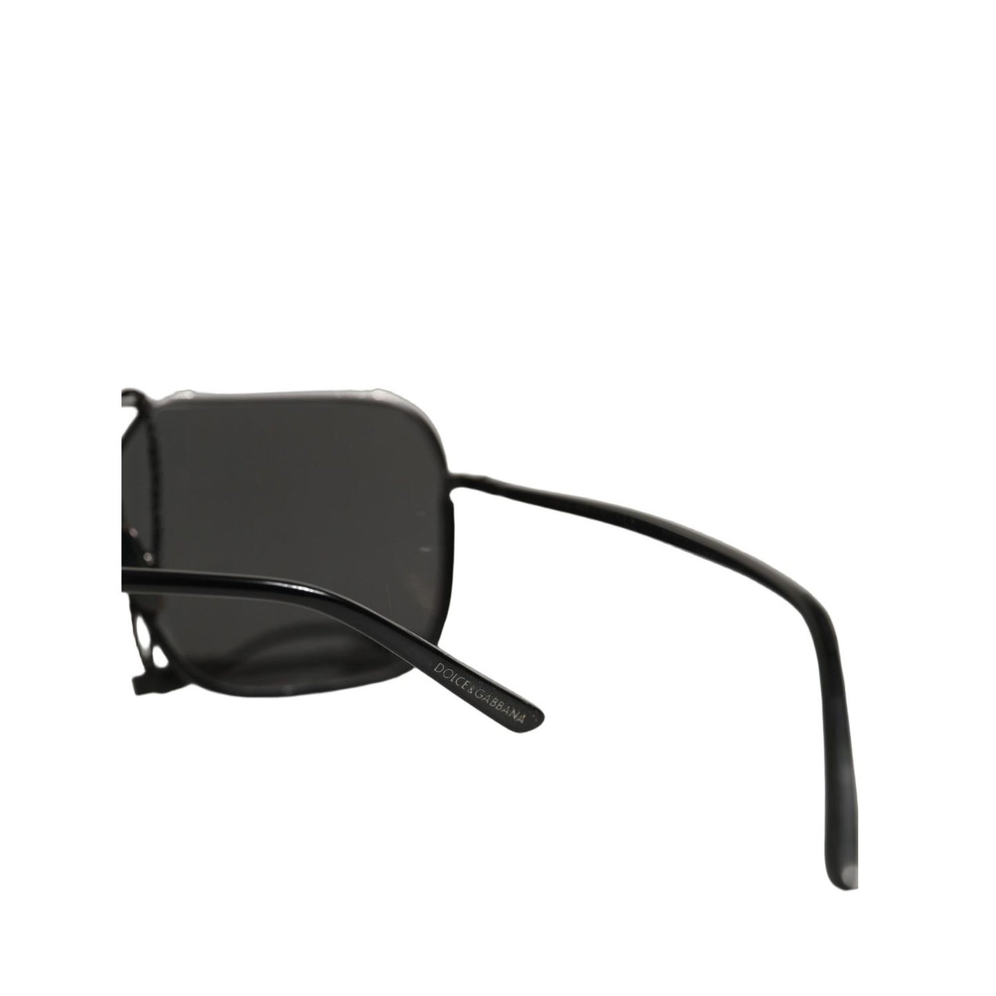 Dolce & Gabbana Black DG2193J Rectangular Metal Frame Eyewear Sunglasses
