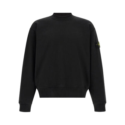 Stone Island Black Cotton Sweatshirt
