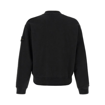 Stone Island Black Cotton Sweatshirt