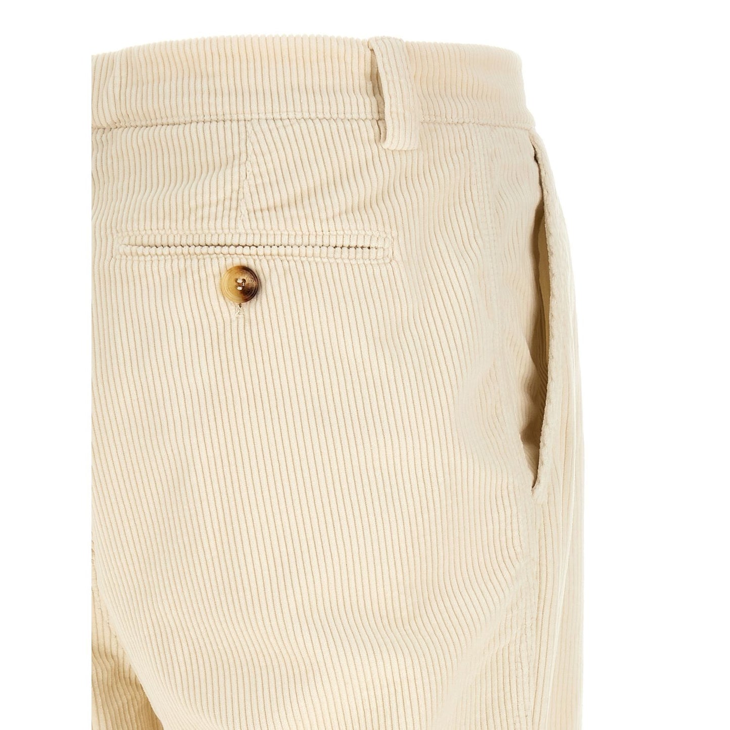 Brunello Cucinelli Beige Cotton Casual Pants