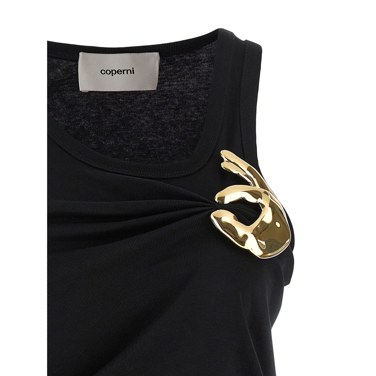 Coperni Black Cotton Tank Tops