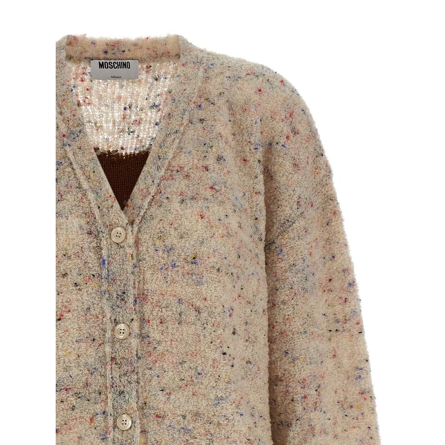 Moschino Beige Virgin Wool Cardigan