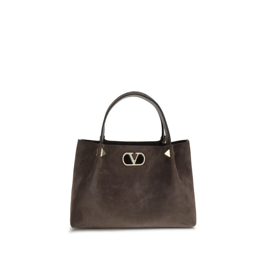 Valentino Garavani Brown Calf Leather Bos Taurus Shoulder Bag