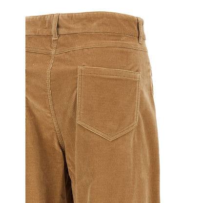 Max Mara Beige Cotton Casual Pants