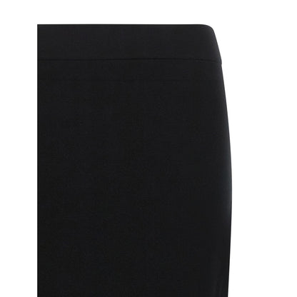Max Mara Black Viscose Midi Skirt