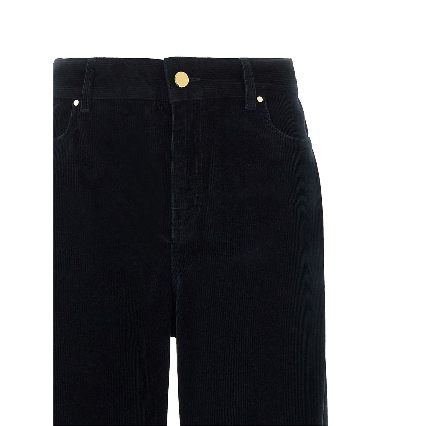 Max Mara Blue Cotton Casual Pants