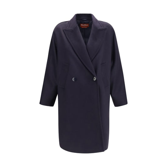 Max Mara Blue Wool Oves Aries Coat