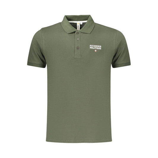 Accademia Militare Green Cotton Polo Shirt