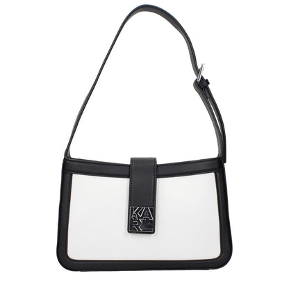 Karl Lagerfeld White Leather Shoulder Bag