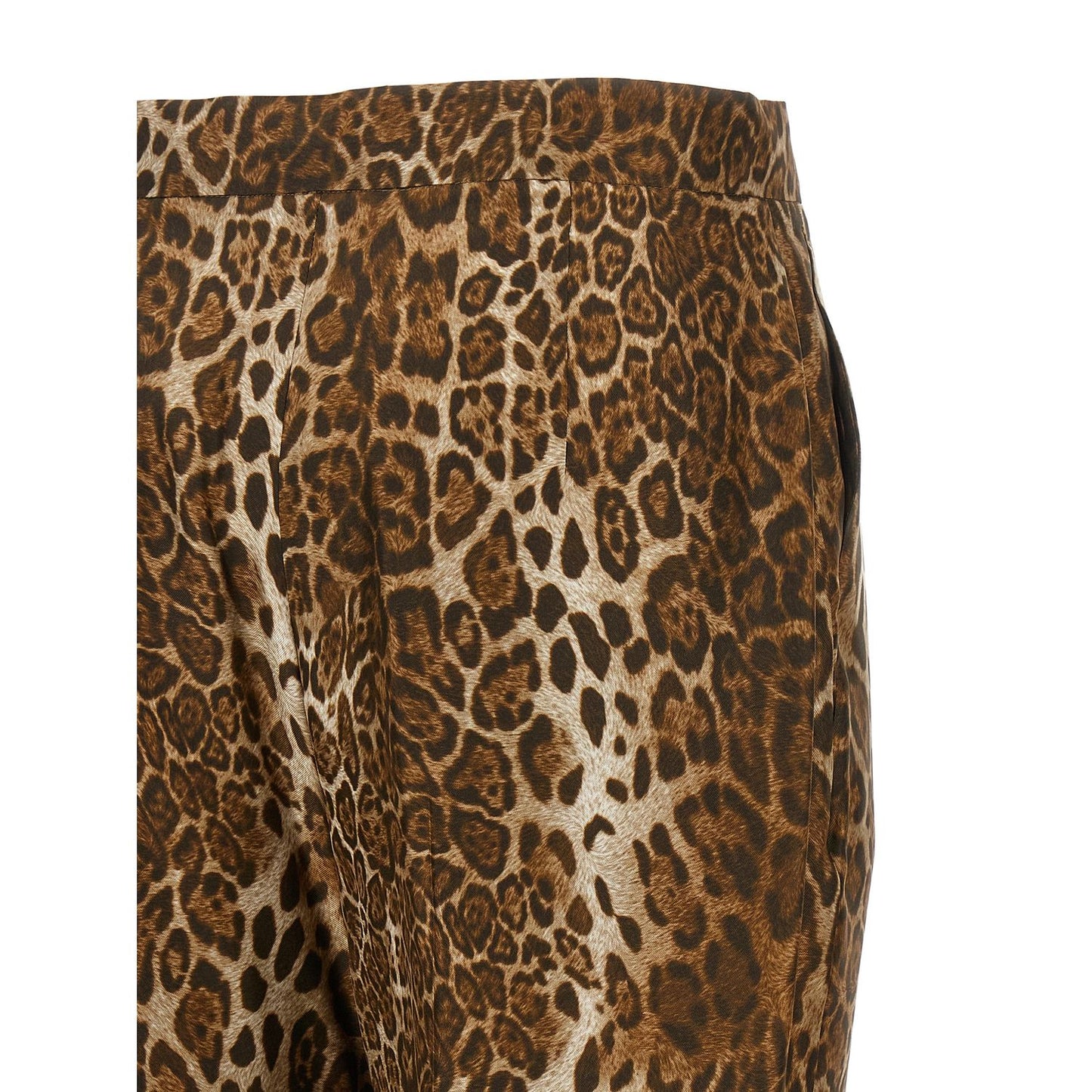 Max Mara Brown Silk Casual Pants