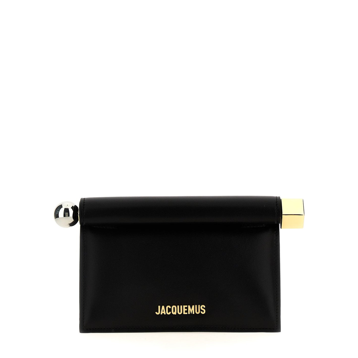 Jacquemus Black Lamb Leather Clutch Bag
