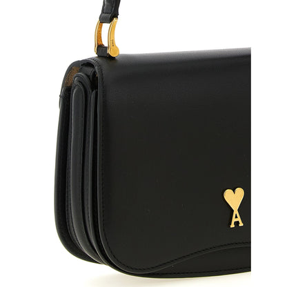 Ami Paris Black Cowhide Handbag