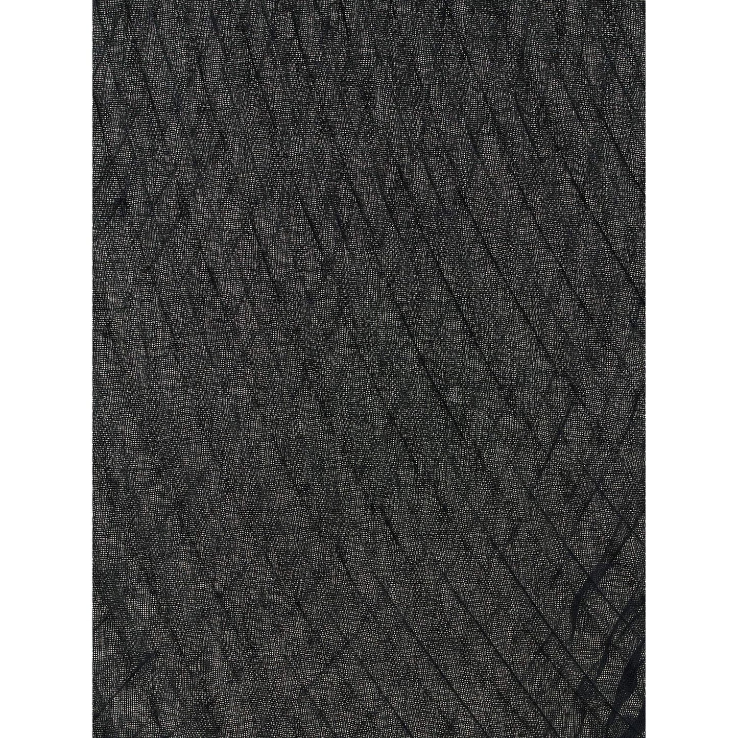 Issey Miyake Black Polyester Scarf