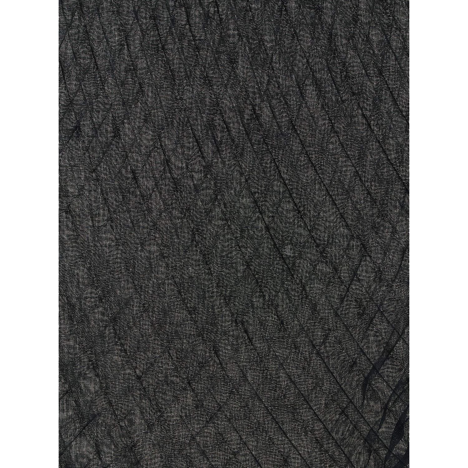 Issey Miyake Black Polyester Scarf