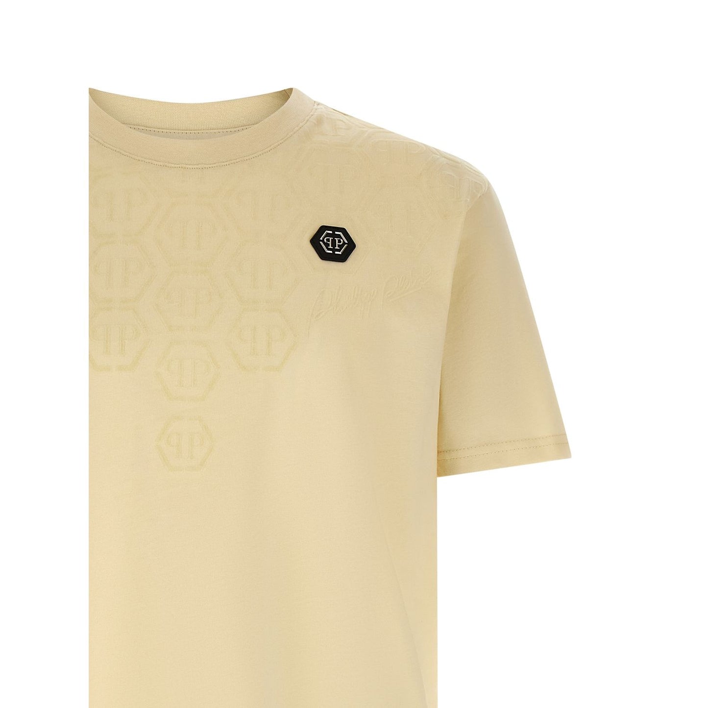 Philipp Plein Beige Cotton T-Shirt