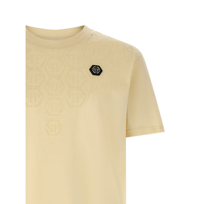 Philipp Plein Beige Cotton T-Shirt