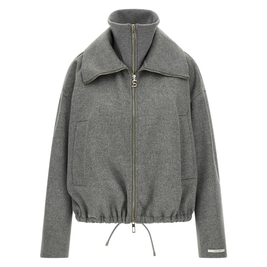Sportmax Gray Wool Bomber