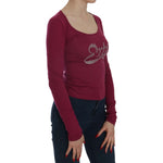 Exte Crystal Embellished Long Sleeve Casual Top TSH3911-38