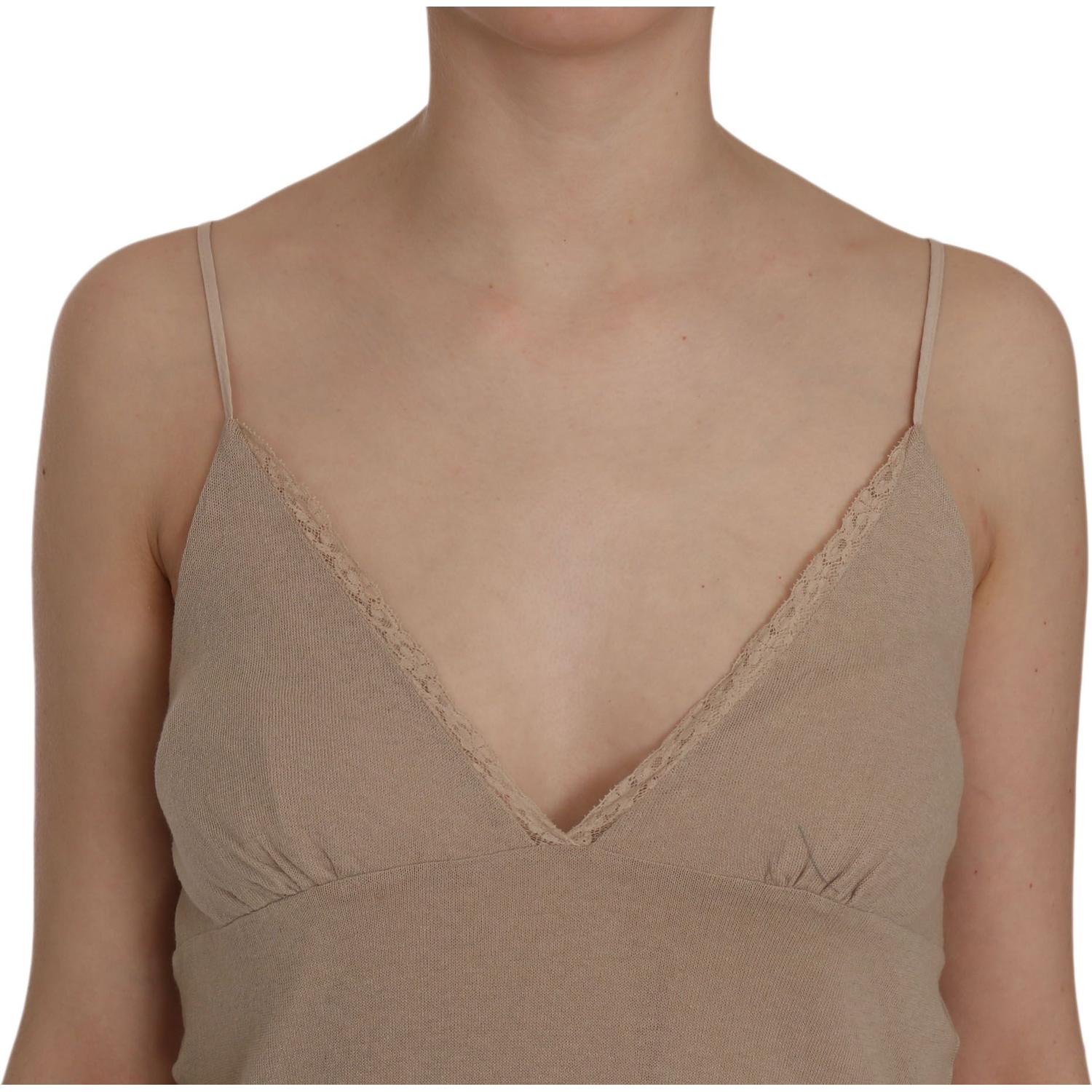 优雅米色蕾丝细肩带迷你连衣裙