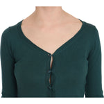 PINK MEMORIES Chic Blue Green Cotton Cardigan Top PINK MEMORIES Dark Slate Gray