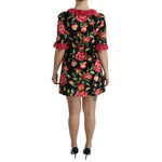 Dolce & Gabbana Floral Pink Lace A-Line Shift Mini Dress DR2085-38