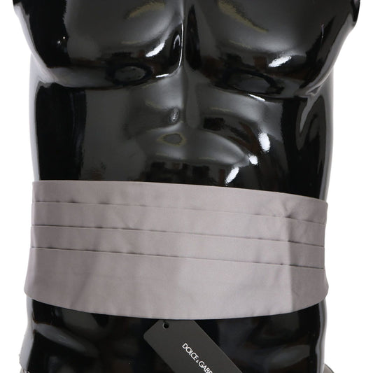 Dolce & Gabbana Gray Men Waist Belt 100% Silk Cummerbund BEL60460-44