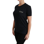 Dolce & Gabbana Elegant Crewneck Blue Amore Tee Dolce & Gabbana Rosy Brown