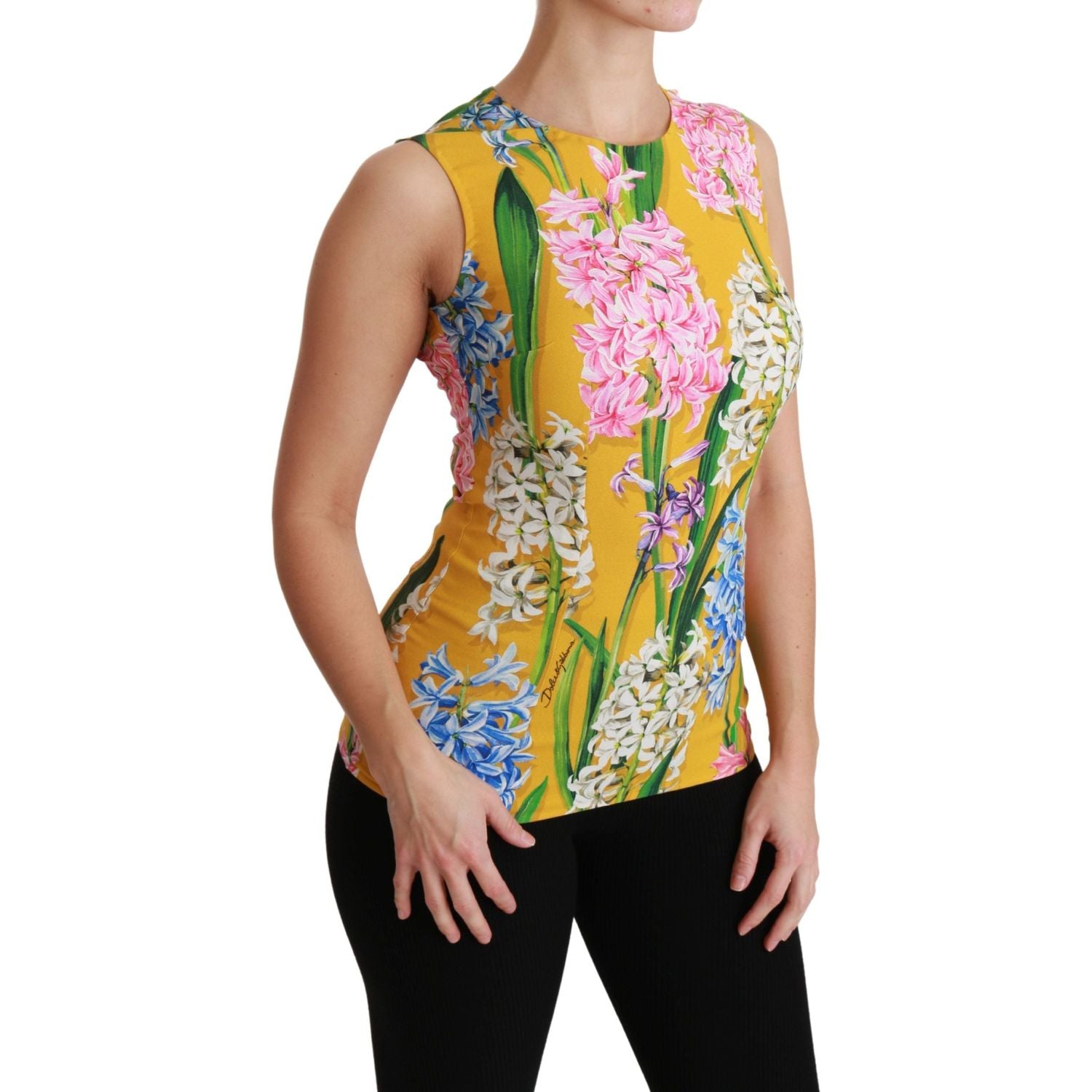 بلوزة Dolce &amp; Gabbana Sunshine Floral Crewneck بدون أكمام