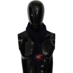 Dolce & Gabbana Blue #DGLovesLondon Wrap Shawl Wool Scarf MS5641