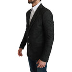 Dolce & Gabbana Gray Plaid Check Slim Fit Jacket Blazer KOS1778-46